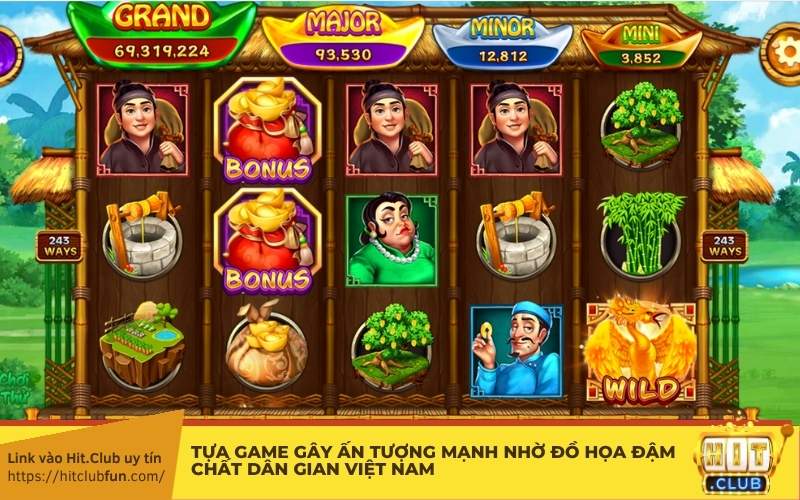 Tựa game gây ấn tượng mạnh nhờ đồ họa đậm chất dân gian Việt Nam nhưng không kém phần sang trọng, kết hợp với âm thanh sống động