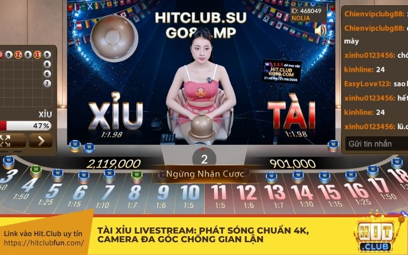 Tài Xỉu Livestream: Phát sóng chuẩn 4K, camera đa góc chống gian lận